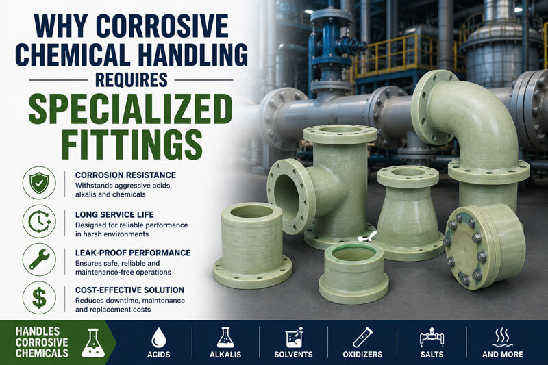 FRP Pipe Fittings for Corrosive Chemical Handling