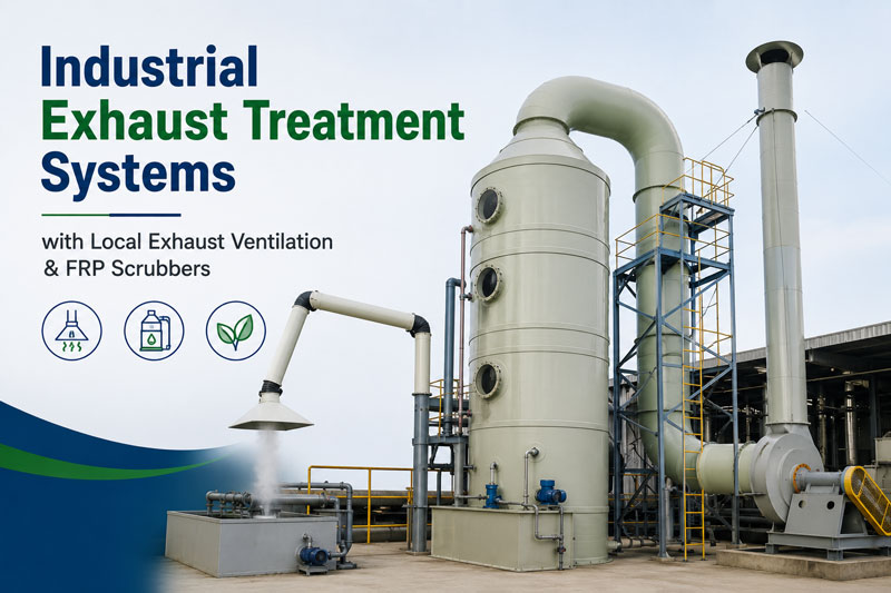 Industrial Exhaust Treatment Systems with Local Exhaust Ventilation & FRP Scrubbers